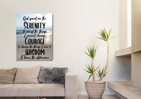 Serenity Prayer #8 'God Grant Me Serenity' Framed Canvas Print