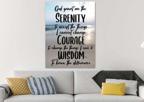 Serenity Prayer #8 'God Grant Me Serenity' Framed Canvas Print