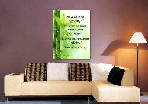 Serenity Prayer #9 'God Grant Me Serenity' Framed Canvas Print