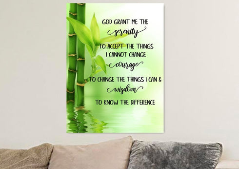 Serenity Prayer #9 'God Grant Me Serenity' Framed Canvas Print