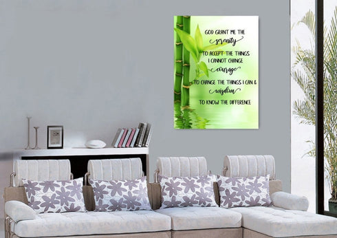 Serenity Prayer #9 'God Grant Me Serenity' Framed Canvas Print