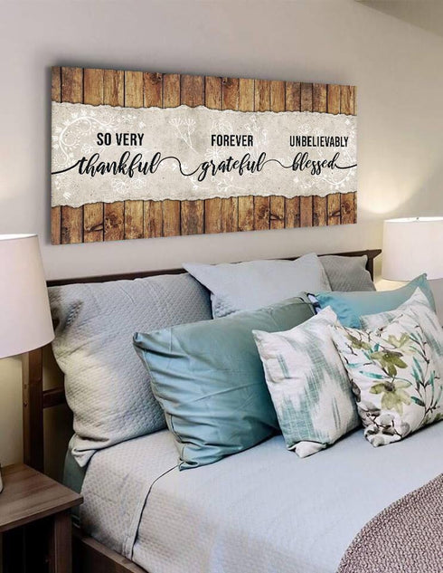 So Thankful & Blessed - Christian Signs for Home