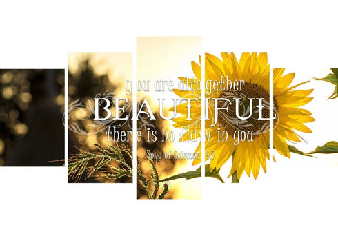 Song of Solomon 4:7 You are Altogether Beautiful Canvas Wall Art Print