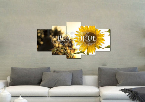 Song of Solomon 4:7 You are Altogether Beautiful Canvas Wall Art Print