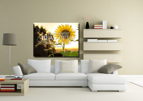 Song of Solomon 4:7 You are Altogether Beautiful Canvas Wall Art Print