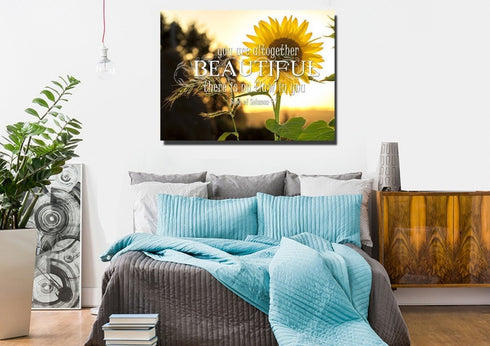 Song of Solomon 4:7 You are Altogether Beautiful Canvas Wall Art Print