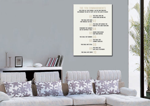 Staggered Numbered 10 Commandments #3 Wall Art