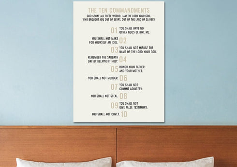 Staggered Numbered 10 Commandments #3 Wall Art