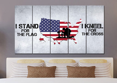 Stand for the Flag #3 American Flag Patriotic Wall Art