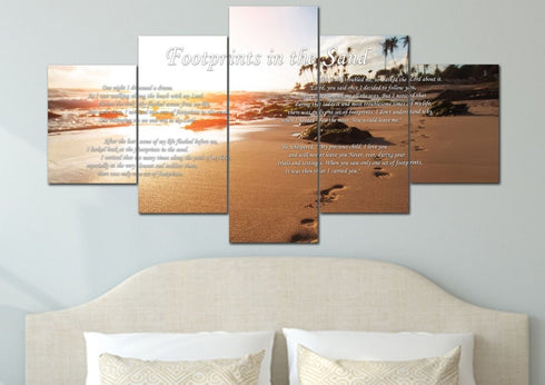 Sunset #3 Footprints in the Sand Wall Art & Decor