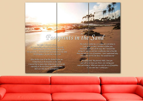 Sunset #3 Footprints in the Sand Wall Art & Decor