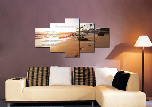Sunset #3 Footprints in the Sand Wall Art & Decor