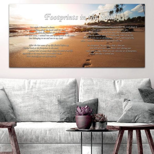 Sunset #3 Footprints in the Sand Wall Art & Decor