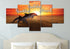 Sunset Dolphins #7 Thankful, Grateful & Blessed Wall Art