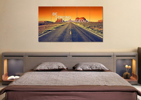 Sunset Journey #4 Joshua 1:9 Be Strong and Courageous Wall Art