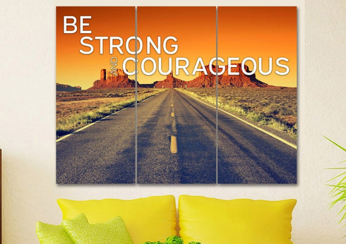 Sunset Journey #4 Joshua 1:9 Be Strong and Courageous Wall Art