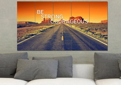 Sunset Journey #4 Joshua 1:9 Be Strong and Courageous Wall Art