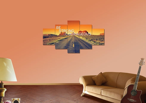 Sunset Journey #4 Joshua 1:9 Be Strong and Courageous Wall Art