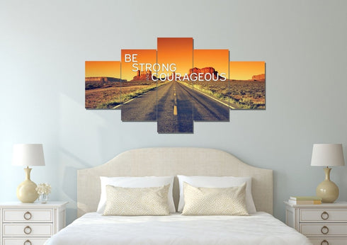 Sunset Journey #4 Joshua 1:9 Be Strong and Courageous Wall Art
