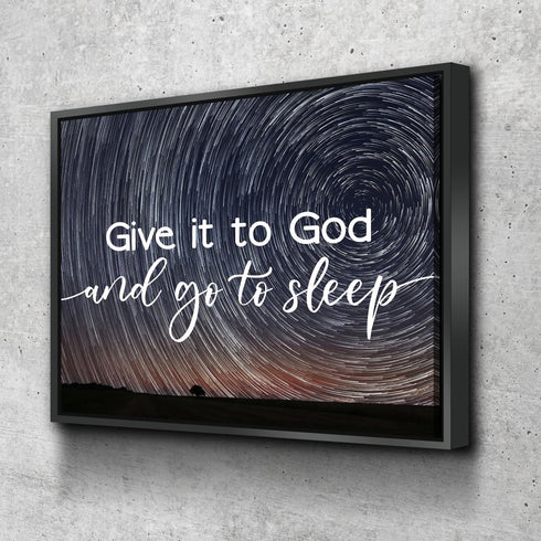 Swirly Stars #6 Give it to God and Go to Sleep Sign, Wall Art & Decor