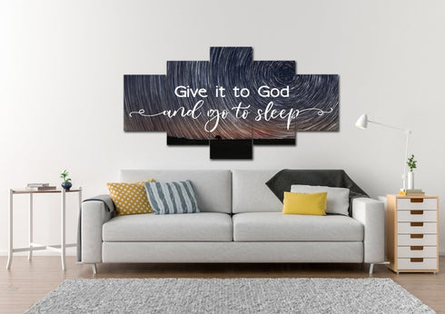 Swirly Stars #6 Give it to God and Go to Sleep Sign, Wall Art & Decor