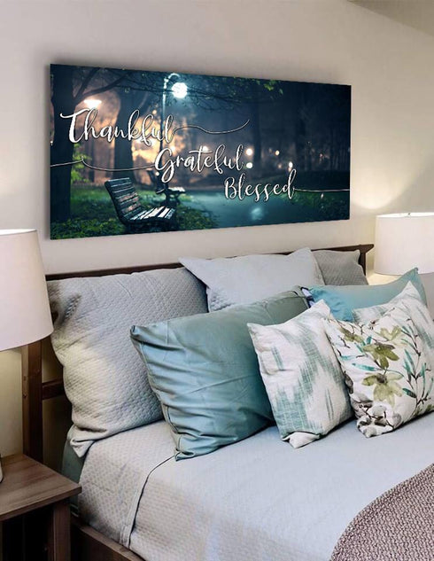 The Bench #4 Thankful, Grateful & Blessed Wall Decor