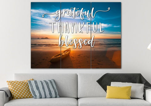 The Boat #10 Thankful, Grateful & Blessed Wall Decor