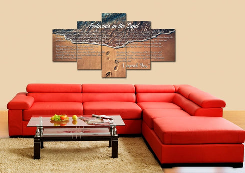 The Shoreline #5 Footprints in the Sand Wall Art & Decor