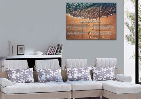 The Shoreline #5 Footprints in the Sand Wall Art & Decor