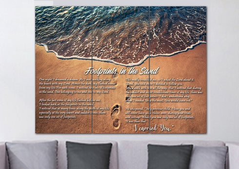 The Shoreline #5 Footprints in the Sand Wall Art & Decor