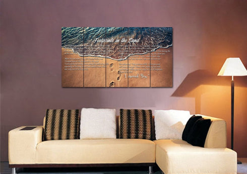 The Shoreline #5 Footprints in the Sand Wall Art & Decor