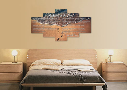 The Shoreline #5 Footprints in the Sand Wall Art & Decor