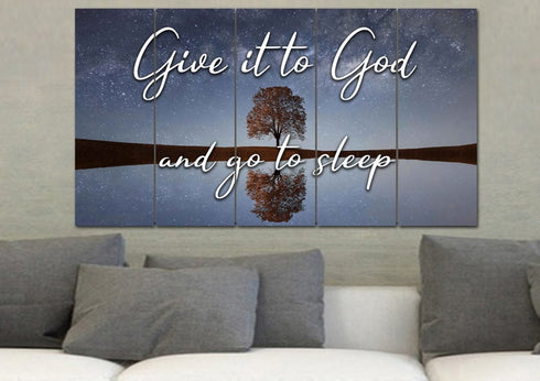 The Tree #3 Give it to God and Go to Sleep Sign, Wall Art & Decor