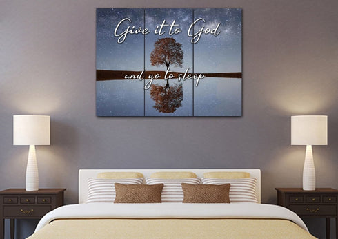 The Tree #3 Give it to God and Go to Sleep Sign, Wall Art & Decor