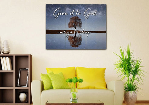 The Tree #3 Give it to God and Go to Sleep Sign, Wall Art & Decor