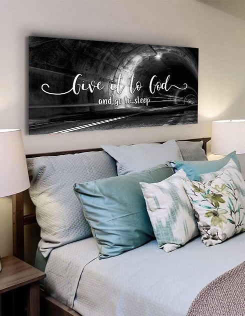 The Tunnel #7 Give it to God and Go to Sleep Sign, Wall Art & Decor