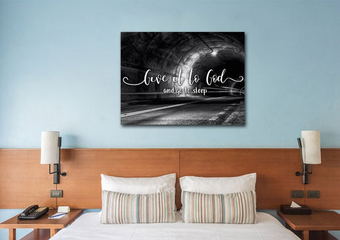 The Tunnel #7 Give it to God and Go to Sleep Sign, Wall Art & Decor