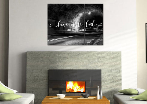 The Tunnel #7 Give it to God and Go to Sleep Sign, Wall Art & Decor