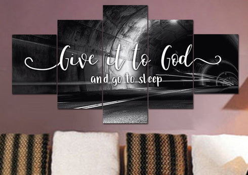 The Tunnel #7 Give it to God and Go to Sleep Sign, Wall Art & Decor