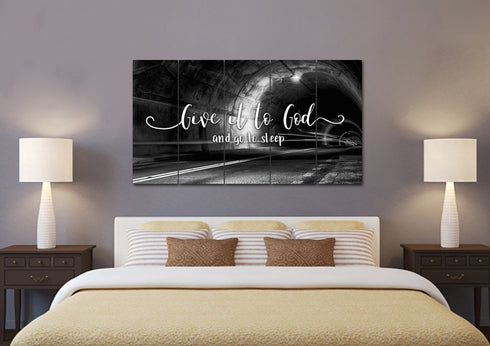 The Tunnel #7 Give it to God and Go to Sleep Sign, Wall Art & Decor