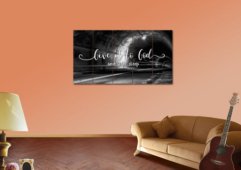 The Tunnel #7 Give it to God and Go to Sleep Sign, Wall Art & Decor