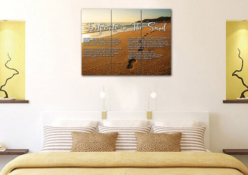 The Walk #9 Footprints in the Sand Wall Art & Decor