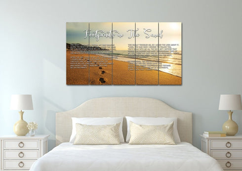 The Walk #9 Footprints in the Sand Wall Art & Decor