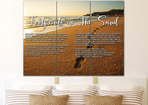 The Walk #9 Footprints in the Sand Wall Art & Decor