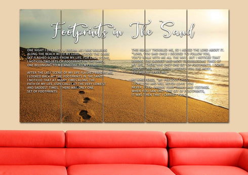 The Walk #9 Footprints in the Sand Wall Art & Decor