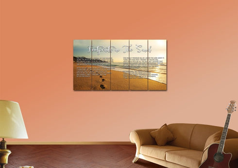 The Walk #9 Footprints in the Sand Wall Art & Decor
