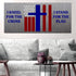 Thick Gray #14 Stand for the Cross, Kneel for the Flag American Flag Patriotic Wall Art
