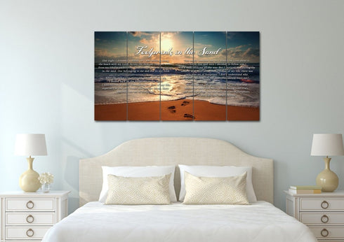 To Water #11 Footprints in the Sand Wall Art & Decor