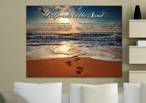 To Water #11 Footprints in the Sand Wall Art & Decor
