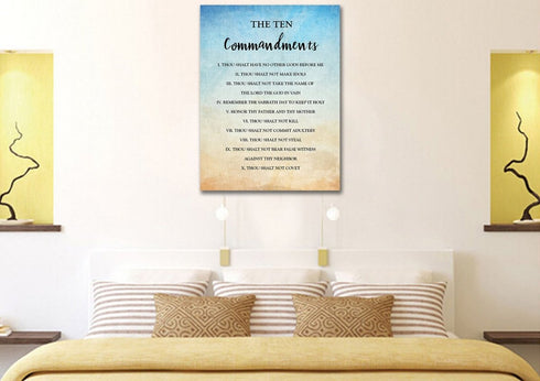 Vintage 10 Commandments #12 Wall Art